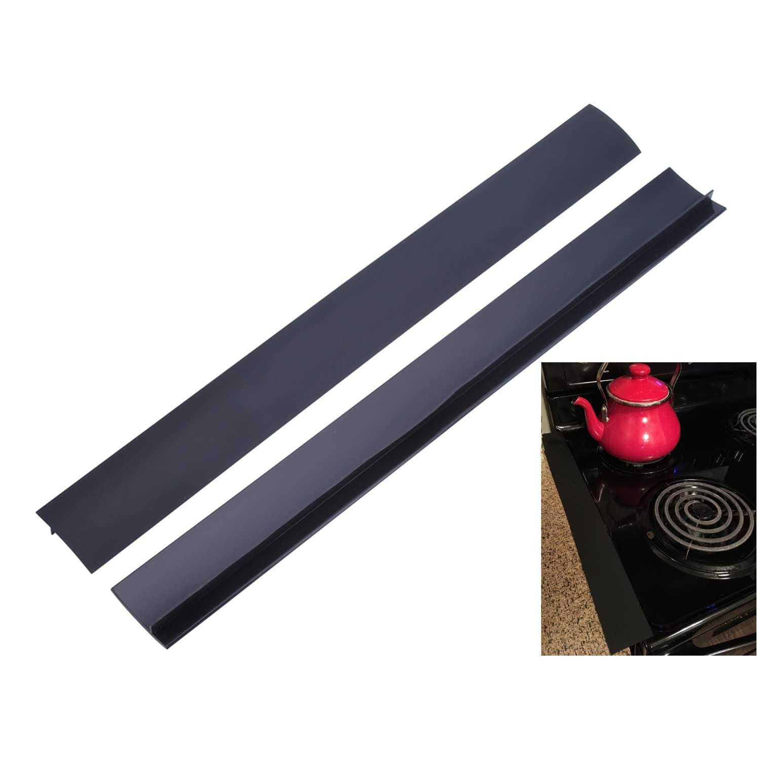 58247fdb78e96377e367cfa8bbf3491d3992a528d9910b8d0984f6f4b15551b3.jpg Doohookit Stove Gap Covers (2 Pack) Easy to Clean Gap Fillers Between Counters and Stovetops Oven Washerfurniture Easy to Install Heat Resistant (25 I - Image 1