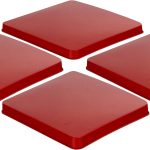Reston Lloyd Red - Gas Square Burner Cover - Set of 4