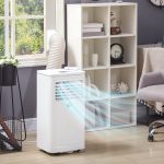 HOMCOM 8,000 BTU Portable Air Conditioner Fan with Remote for Rooms Up to 344 Sq. ft., Evaporative Cooler, Home AC Unit with Dehumidifier, White