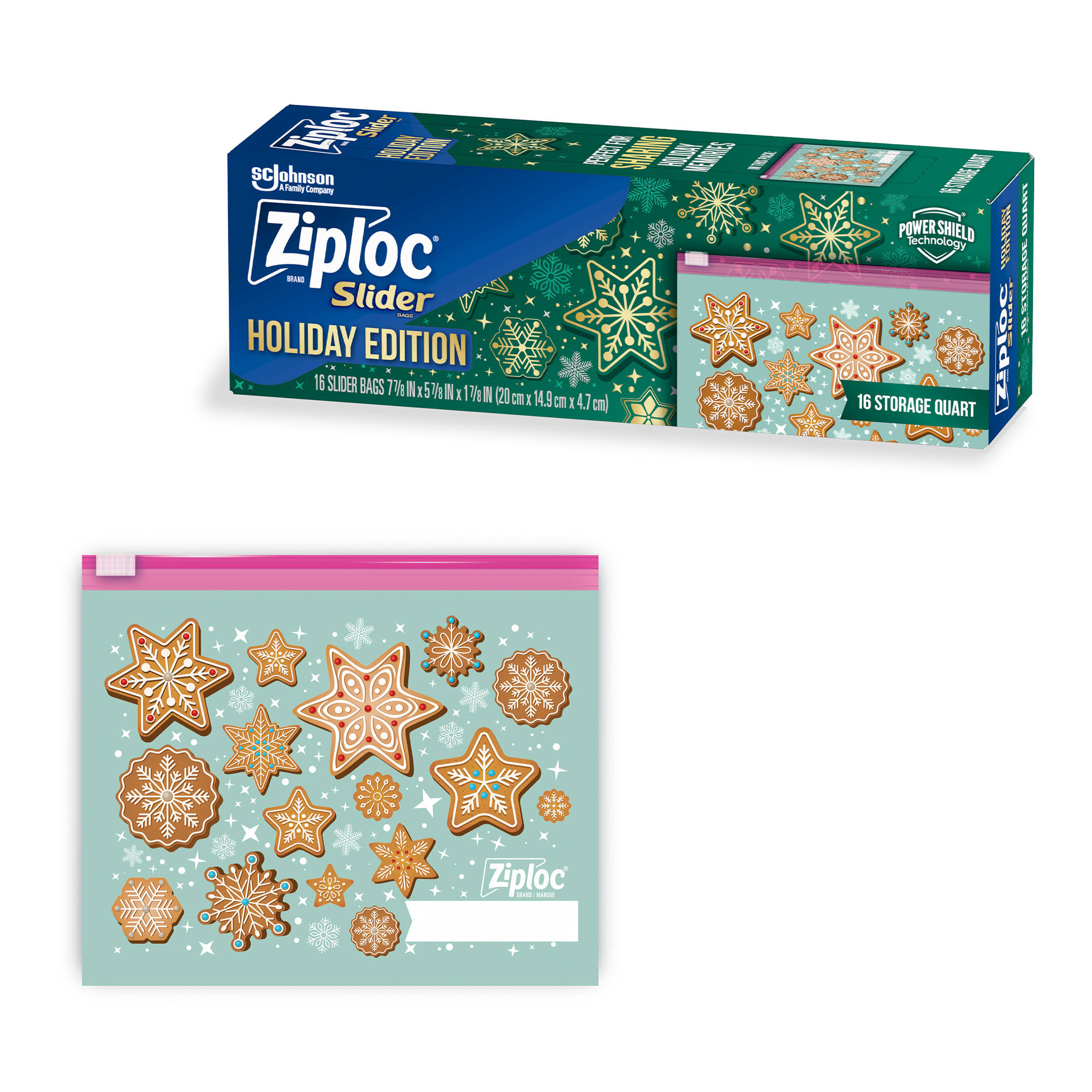 585faf596deed6e881d1aa61bcafcdd9e6e0b79bab15c950ea4b9c18ab085901.jpg Ziploc Slider Bags, Storage, Quart - 16 bags - Image 1