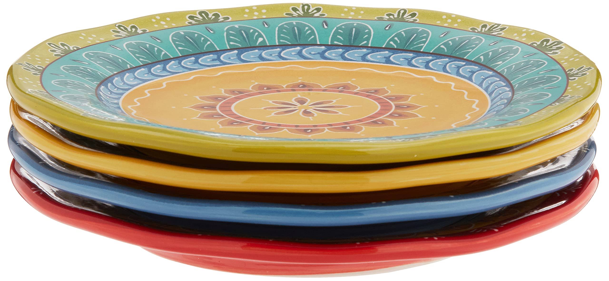 5872a4de6eefa758857f279b4480cebe2c9b28a7f7178d5d07bb6a20270a66f7.jpg Certified International Valencia Dessert Plates - Set of 4 - Image 1