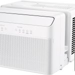 8,000 BTU U-Shaped Smart Inverter Air Conditioner C Cools up to 350 Sq. Ft., Ultra Quiet with Open Window Flexibility, Compatible with Alexa, 35% Energy Savings, Remote Control (Renewed)