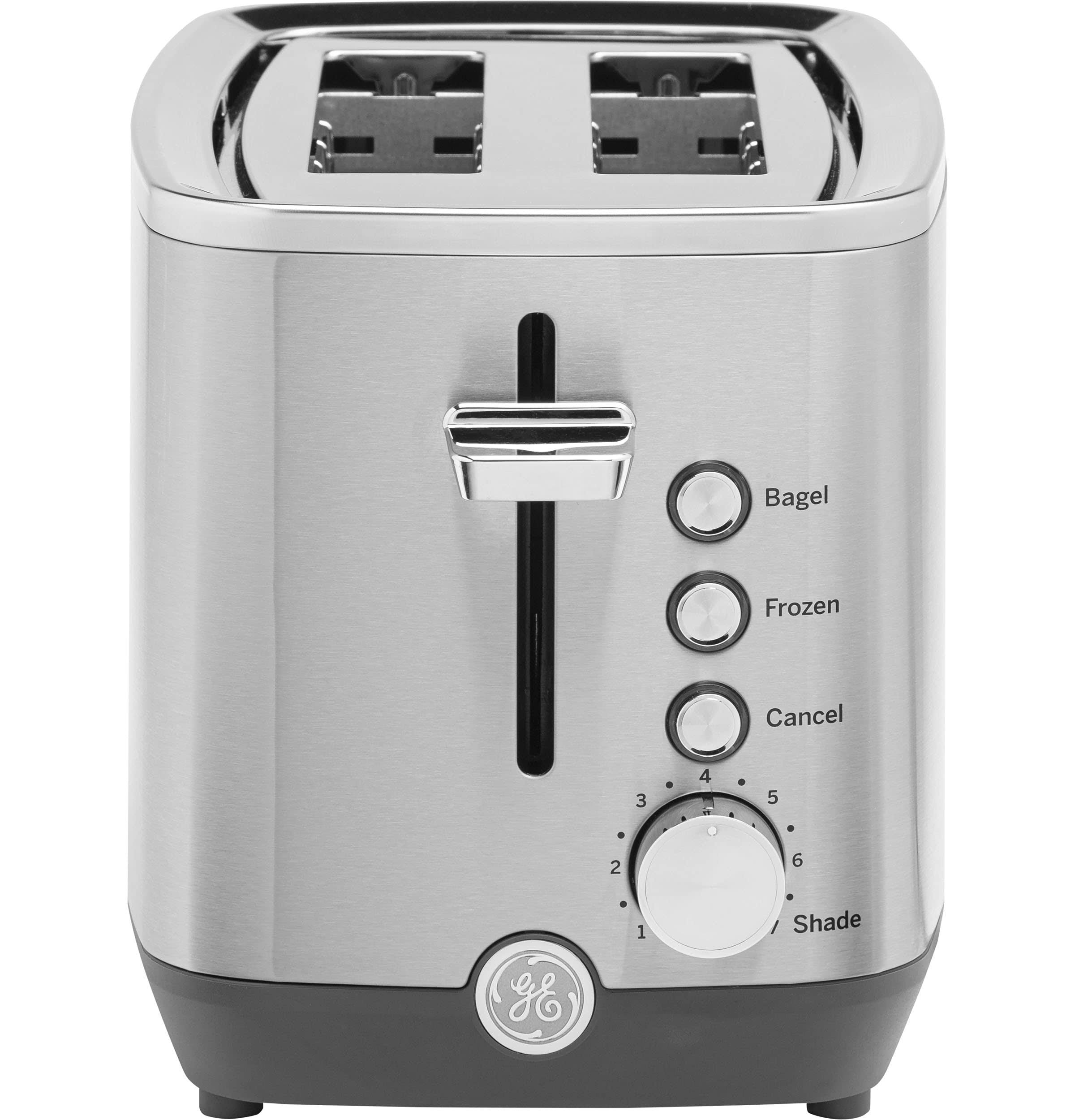 58d5c8d67f96f53715f4773b5ec4ff74a965d5b56c81625559d54d1f7c6c13d6.jpg GE - 2-Slice Toaster - Stainless Steel - Image 1