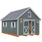 Best Barns Brentwood 12-ft x 16-ft Wood Storage Shed (Floor Included) | BELMONT1216DF