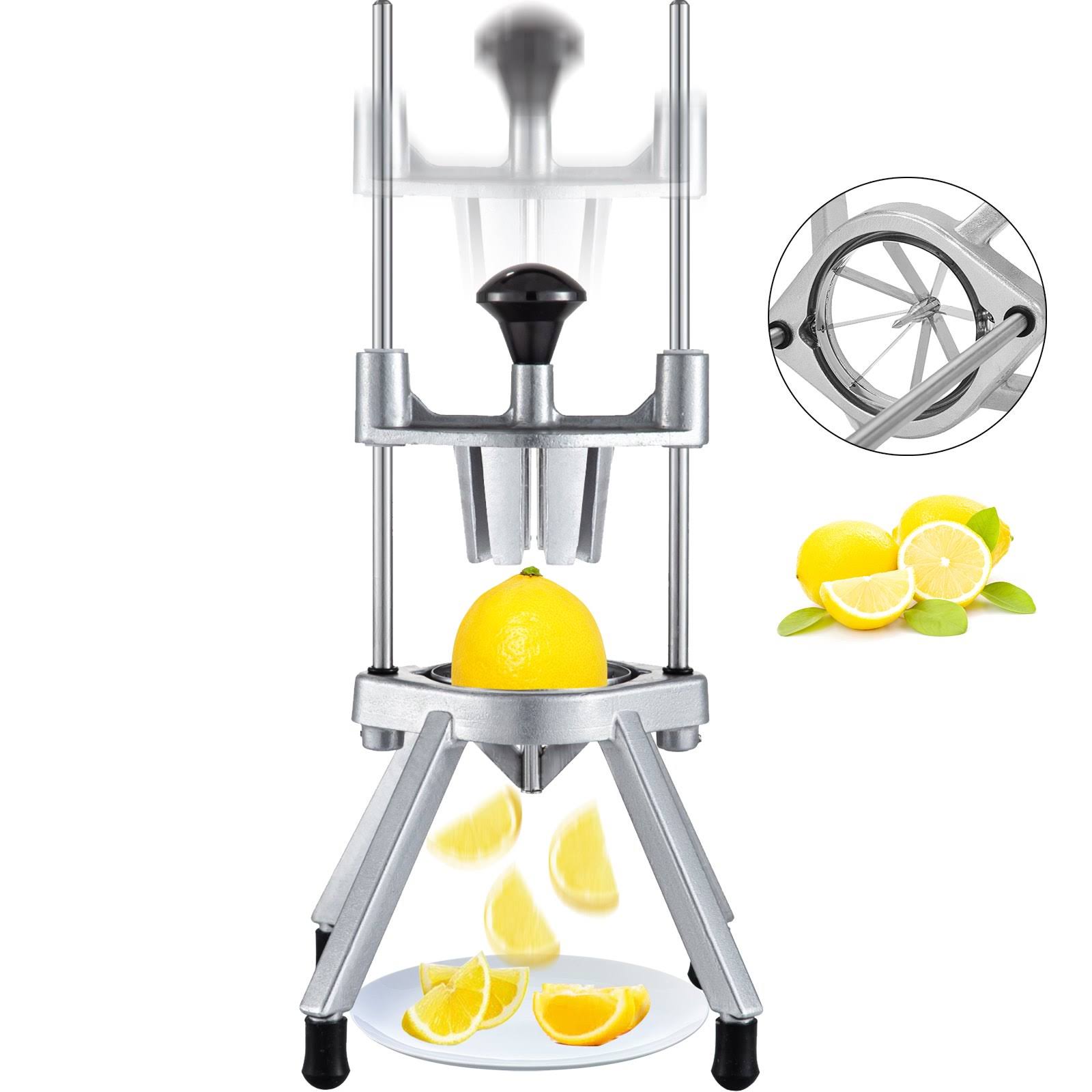 58e5c03c339ace17056a3636eb457239179742216587a2a1f6b28de4b1eb0a0e.jpg VEVOR Lime Slicer Wedger Cutter 8 Section Fruit Vegetable Lemon Slicer Food Chopper - Image 1