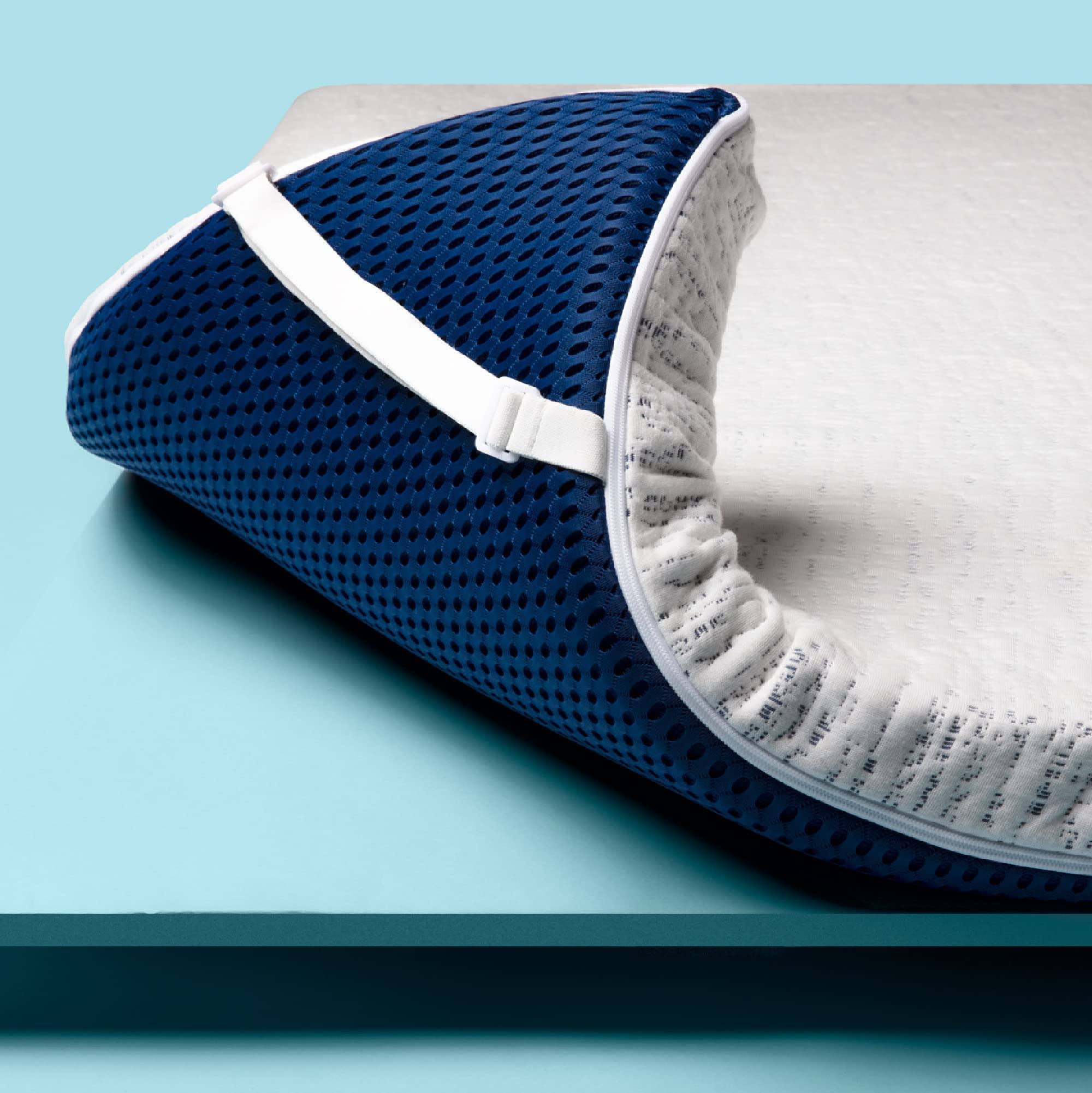 58f8785df0c86671b6ce6f3978715142645038b5c886288639fd6ccc8c6cbc60.jpg ViscoSoft 3" Memory Foam Mattress Topper Twin Select High Density Ventilated Pad - Image 1