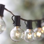Lemontec String Lights,25ft Vintage Backyard Patio Lights with 25 Clear Globe Bulbs-UL