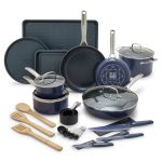 Blue Diamond Ceramic Non-Stick 30-Piece Cookware Set, Dishwasher Safe