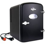 Koolatron Retro Portable 6 Can AC/DC Black Mini Fridge Cooler