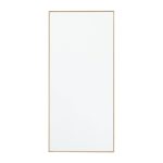 Wood Wall Rectangle Wall Mirror with Thin Frame Gold - Olivia & May