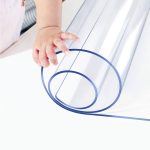 1.5mm Thick Custom Multisize Clear PVC Table Cover Protector 16x48 inch Rectangular Plastic Table Cover Desk Pad Mat Table Cloth for Office Computer
