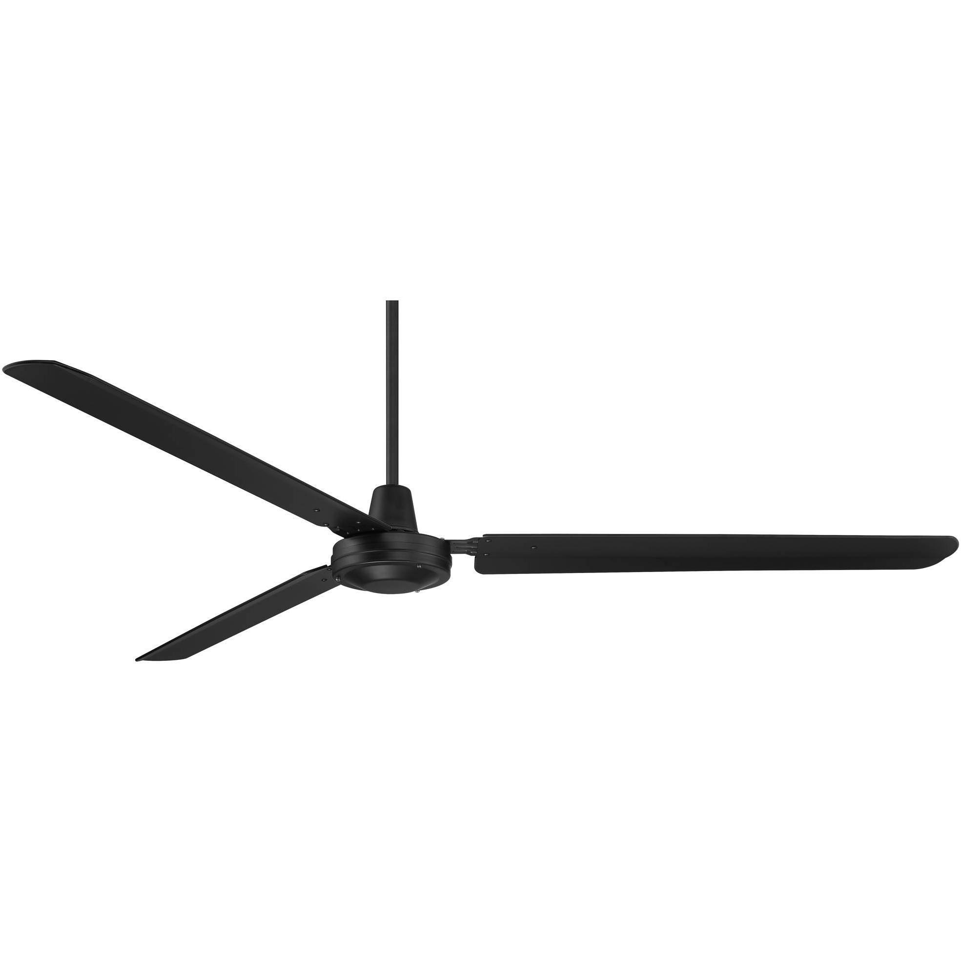 5940f3ce72580f4c0538ad47a2772b7c19b186d38f47fed59d539e421f6d6e97.jpg Casa Vieja 72" Velocity Modern Large 3 Blade Indoor Outdoor Ceiling Fan with Wall Control Matte Black Metal Damp Rated Patio Exterior House Home - Image 1