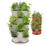Amazing Creation Stackable Planter Vertical Garden for Growing Strawberries, Herbs, Flowers, Vegetables and Succulents, Indoor/Outdoor 5 Tier