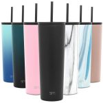 Simple Modern 28oz Insulated Stainless Steel Classic Tumbler with Straw and Flip Lid - Midnight Black