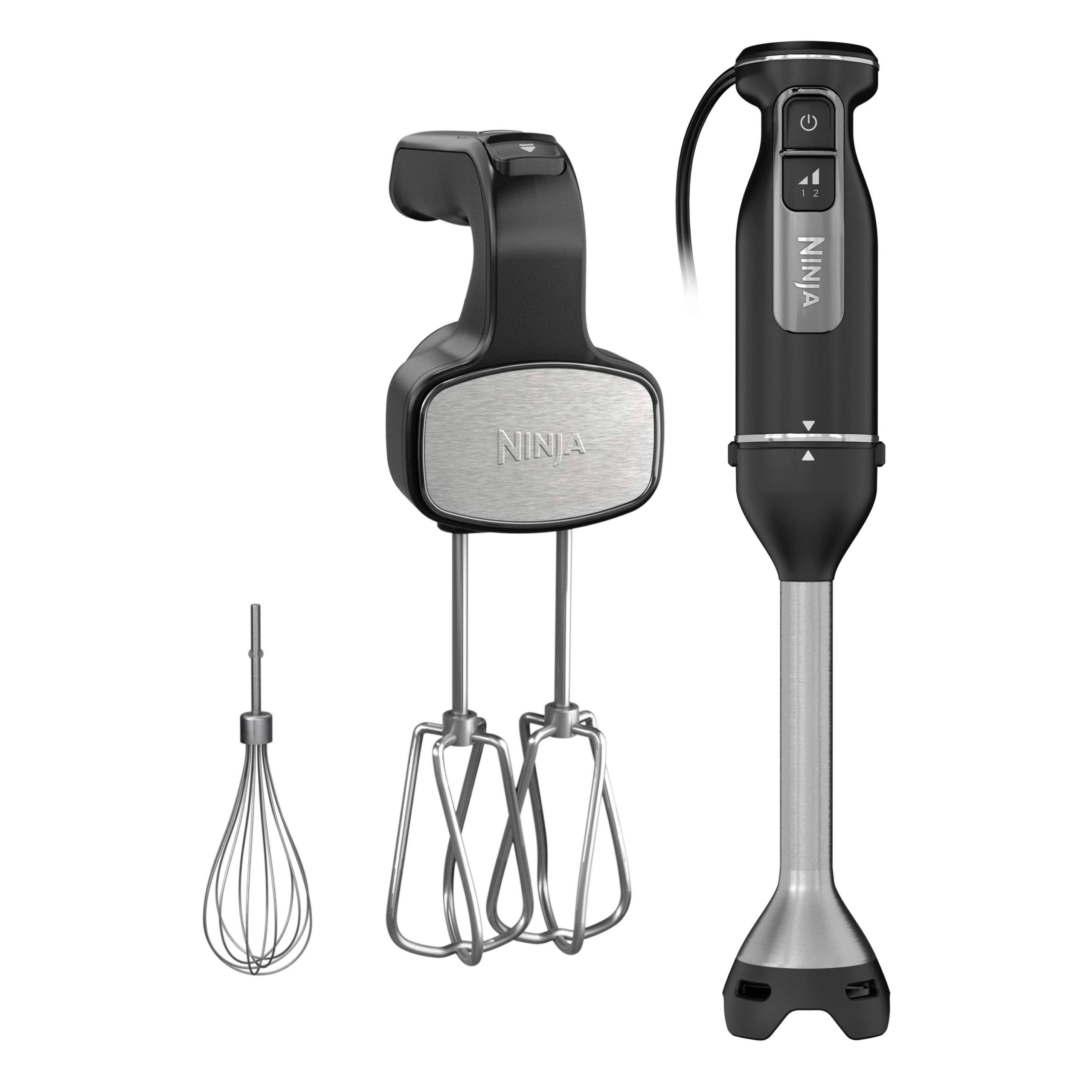 596f9175ac9836db68916122389036c07f64988b8df13accedd1d0fe5f031eaa.jpg Ninja Foodi Power Mixer System Black Immersion Blender and Hand-Mixer Combo CI100 - Image 1