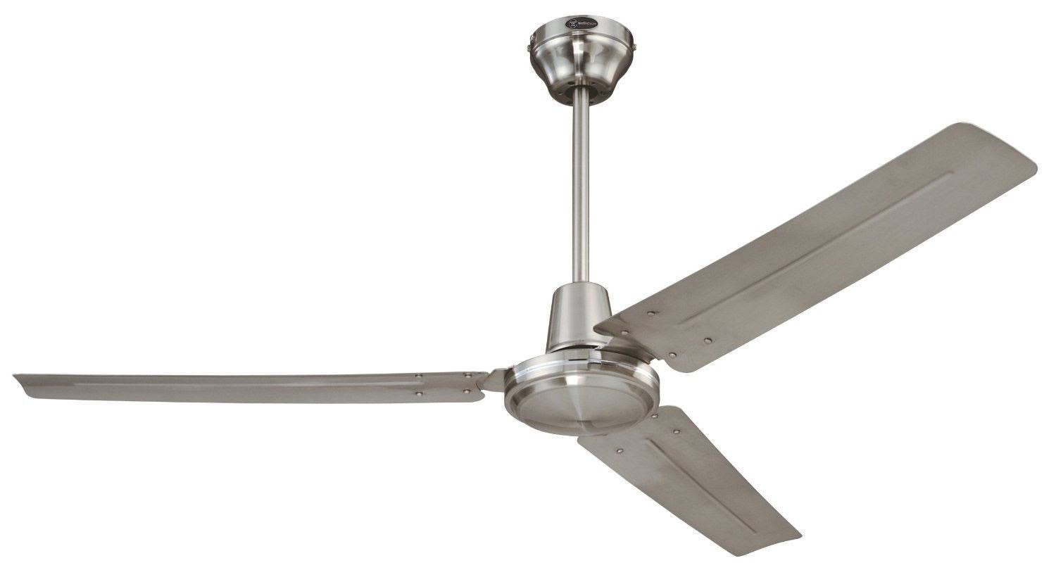 5970a6cc79819cb040d240498c1fe10c7e2cbe3c5c1e62694223a7c5d08e9e14.jpg Westinghouse 7861492 Ceiling Fan Fixture 56" Industrial Brushed Nickel - Image 1