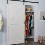 Renin Hollow Core K Brace 36-in x 84-in White K-Frame Prefinished MDF Single Barn Door (Hardware Included) | HC052P01PR1PRE36084