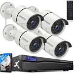 3K 5.0MP HD 30 Days Storage PoE Security Camera System,Ai Detection,4pcs IP67 Waterproof IP Cameras,8 Channel PoE Nvr,Ohwoai Home Video Surveillan OH-POE