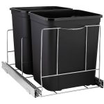 Hold N' Storage Pull Out Double Trash Can Under Cabinet ÿ Heavy Duty Metal Sliding System with Lifetime Limited Warranty, Adjustable -Cans Not