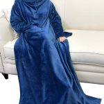 Catalonia Wearable Blanket with Sleeves and Pocket, Cozy Soft Fleece Mink Micro Plush Wrap Throws Blanket Robe for Women and Men