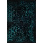 Safavieh Adirondack Collection ADR109K Black / Teal Rug - 8' Square