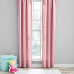 Your Zone Solid Color Room Darkening Rod Pocket Curtain Panel Pair, Set of 2, Polar Pink, 30 x 84
