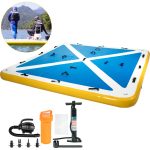 VEVOR Inflatable Floating Dock,Floating Platform with Electric Air Pump, Inflatable Dock Platform for Pool Beach Ocean