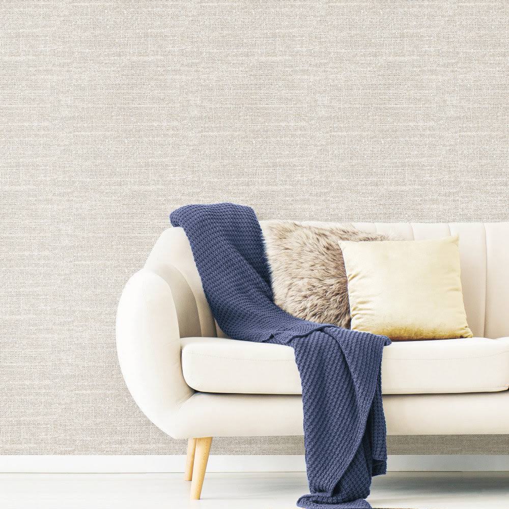 5a31e3a8439f7b0605e8d9f89976e60363ae6d789df8139c254472e961d8a648.jpg Hayley Tweed Peel & Stick Wallpaper Joss & Main Color: Beige - Image 1
