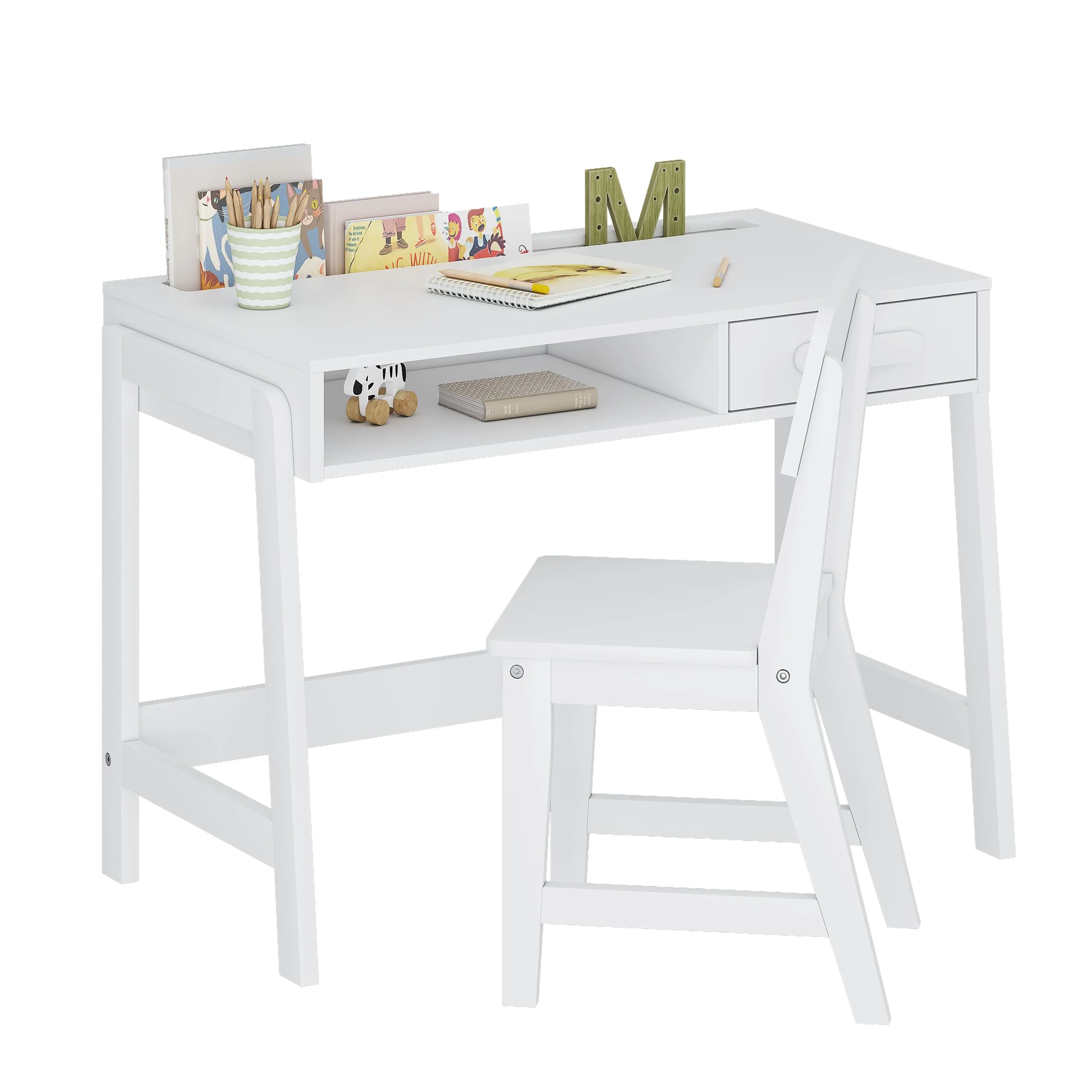 5a3c2fa62e07e30bf102af7bb0e59bdbedd7ef20e376ccf183f6836cf2484a16.webp UTEX Kids Desk and Chair Set for Kids with Drawers - Image 1
