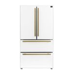 Forno Espresso Moena 36-Inch French Door Refrigerator in White, 19.2 Cu.Ft