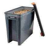 Traeger Pellet Grills bac637 Stay Dry Pellet Bin, Wood Pellet Storage with Locking Lid, Black