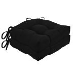 Achim Chase Tufted Chair Seat Cushions Black - Set of 2
