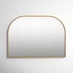 Sabine Metal Wide Arch Wall Mirror Finish: Brass, Size: 30" x 42"