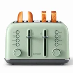 BUYDEEM Stainless Steel 4 Slice Toaster. Extra Wide Slots