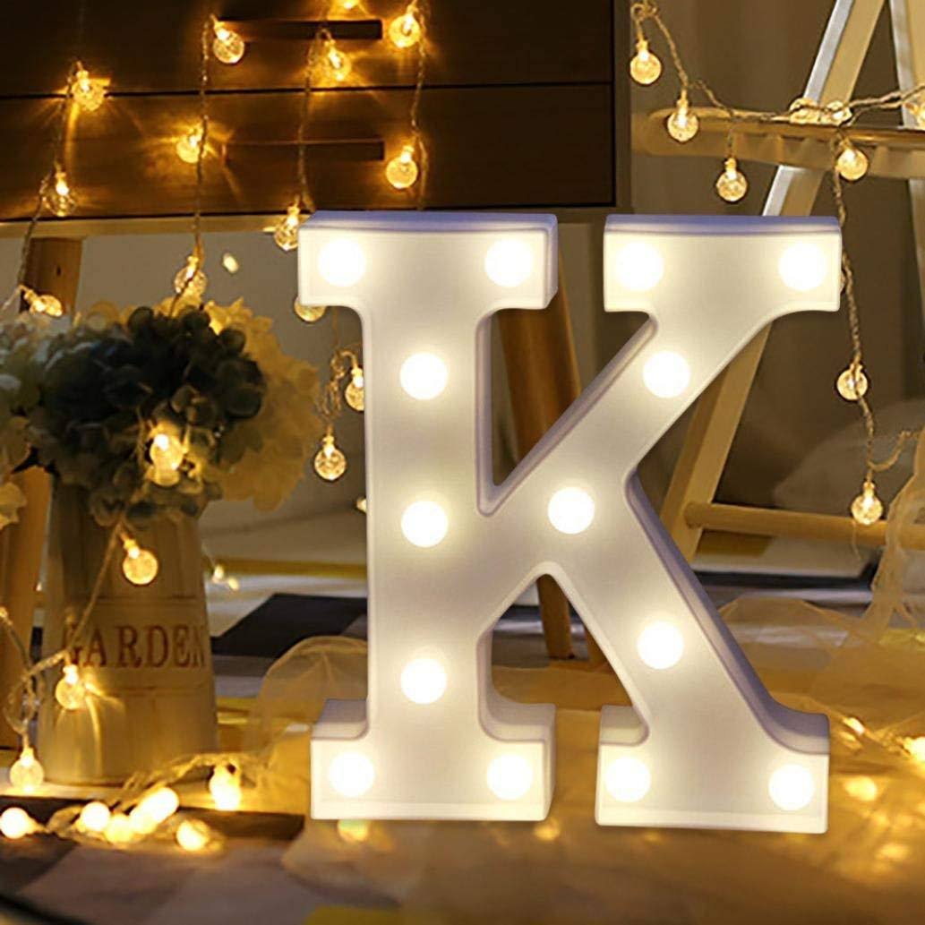 5a93666c060036c04aa58ce2f649b38efbf9ebbea74d7fc8a749b3faff55f741.jpg LED Marquee Letter Lights Sign K 26 Alphabet Light Up Letters Sign for Night Light Wedding Birthday Party Battery Powered Christmas Lamp Home Bar - Image 1