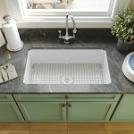 DeerValley Glen White Rectangular Fireclay 32 in. Single Bowl Undermount/Drop-In Kitchen Sink with Basket Strainer and Sink Grid DV-1K513