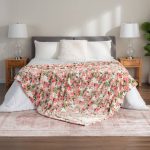 Berkshire Blanket-Classic Heavyweight Soft Printed VelvetLoft Plush Warm Blanket, Twin Size Soft Fuzzy Blanket for Couch Sofa Bed, Abstraction Pink