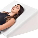 Healthex Bed Wedge Pillow Cooling Memory Foam Top ÿ 12" 24" 24" Elevated Support Cushion, Triangle Wedge Pillow for Sleeping, Lower Back Pain, Acid