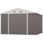 10 ft. W x 10 ft. D Size Upgrade Metal Storage Shed for Outdoor, Steel Yard Shed (100 Sq. ft.)