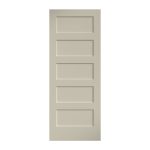 EightDoors 24 in. x 80 in. x 1-3/8 in. Shaker White Primed T-Shape 3-Panel Solid Core Wood Interior Slab Door