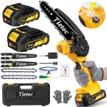 Tietoc Mini Cordless Chainsaw. 6 Inch Handheld Chain Saw