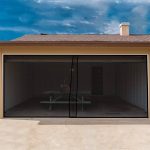 Pure Garden Two Car Garage Door Screen Curtain Black 202 x 90"