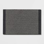 2'5"x3'8" Washable Herringbone Accent Rug Gray - Threshold