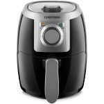 Chefman TurboFry 2 Liter Air Fryer with Adjustable Temperature Control, Black/Silver