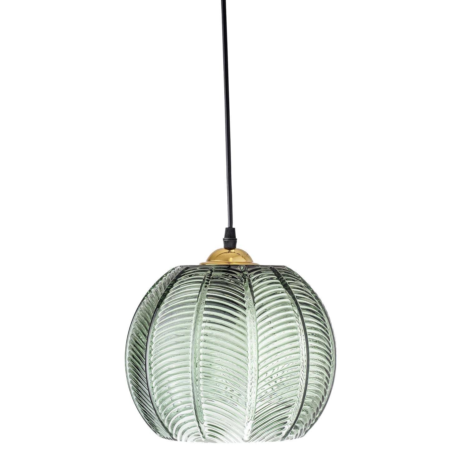 5bb5e36ac2db48fc2e54798588b3f89549c154c09de8bce00ee56a1f340de080.jpg Bloomingville Adar Pendant Lamp Green Glass - Image 1