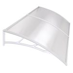 Yescom 80"x40" Door Window Outdoor Awning Patio Cover UV Rain Protection 2 Whole Polycarbonate Hollow Sheets