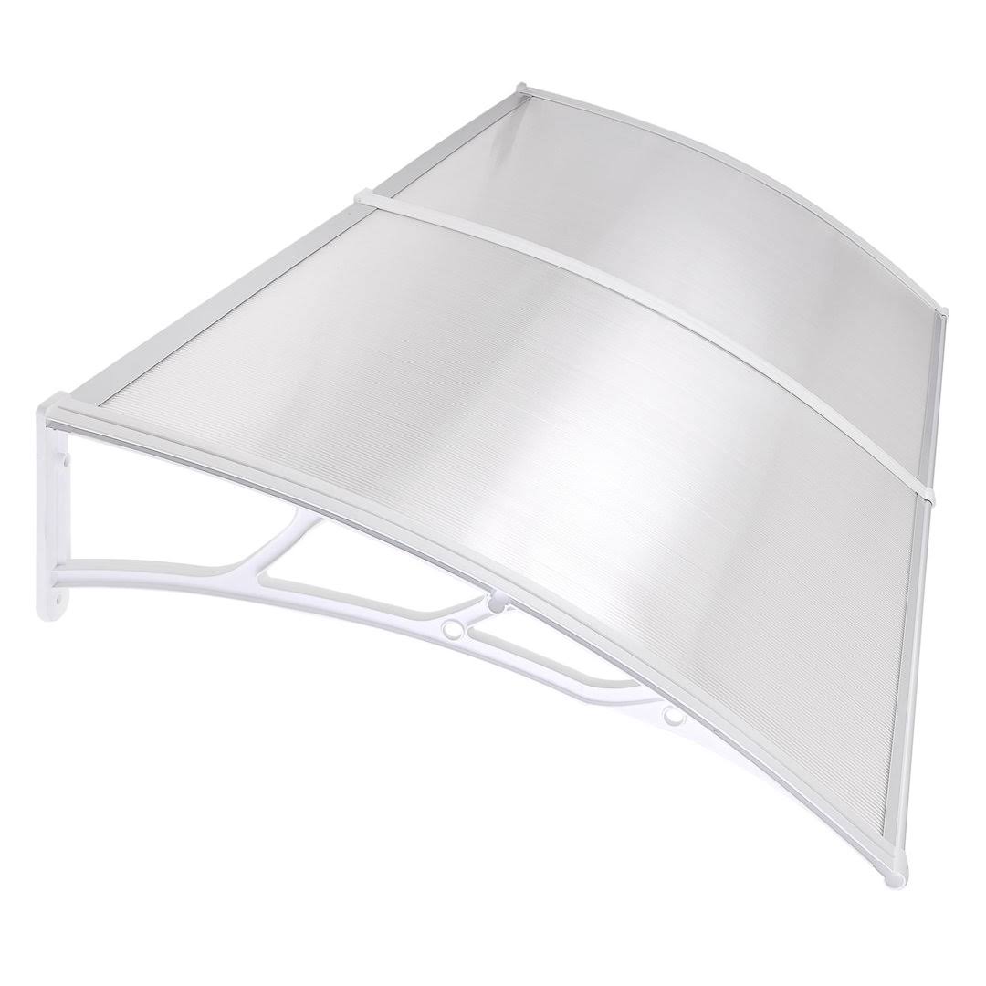 5bc6ae909faad91959478e55951f5b9d17b7ae1e1230c2e8b8c58cf98df3001a.jpg Yescom 80"x40" Door Window Outdoor Awning Patio Cover UV Rain Protection 2 Whole Polycarbonate Hollow Sheets - Image 1