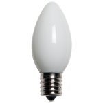 C9 Light Bulb, White Opaque