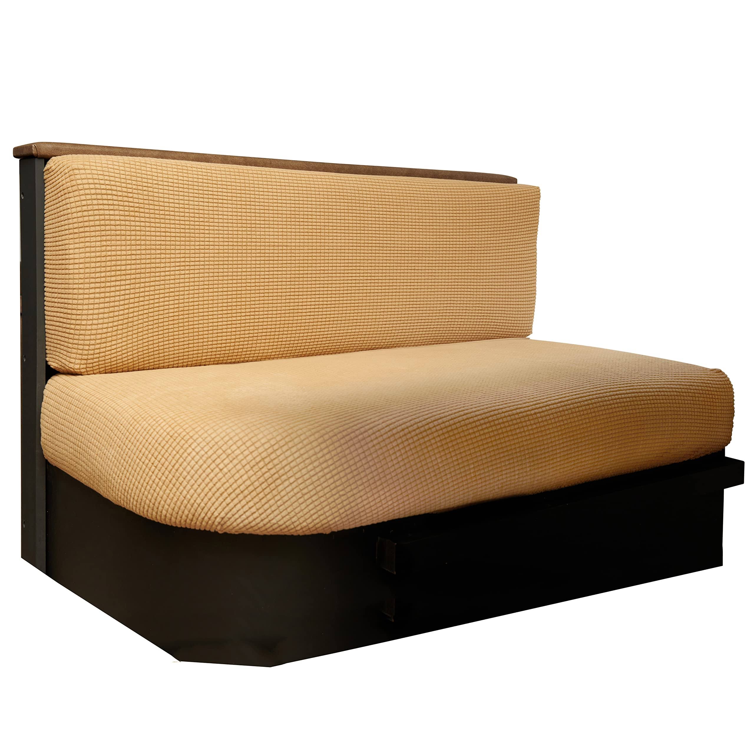 5bf8421cbe87ec8575454f698764c621e92e7afc6a341ebda87cddaef819d435.jpg Hudson Comfort RV Dinette Cushion Covers - Microfiber Stretchable Fabric Designed to Fit Wide Variety of SEATS - Camper Cushion Slipcovers - Includes - Image 1