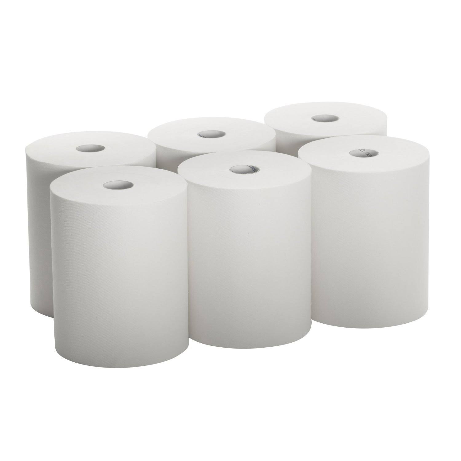5c07f8119fac1e0bcd4dfedd55bebabe7349d19e1f6de73c7842409fe43973c2.jpg Sauve enMotion Compatible High Capacity Paper Towels 10" x 800' Roll White 6 Rolls of Approx. 800' - Image 1